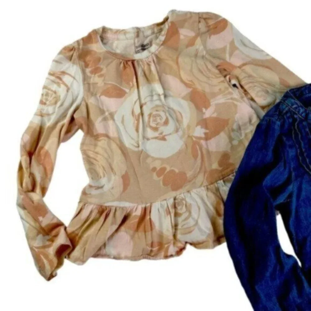 Baby GAP | 2 Piece Floral Ruffle Long Sleeves Tops Size 5T